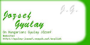 jozsef gyulay business card