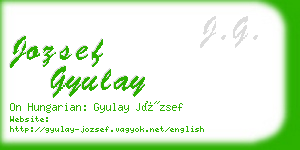 jozsef gyulay business card